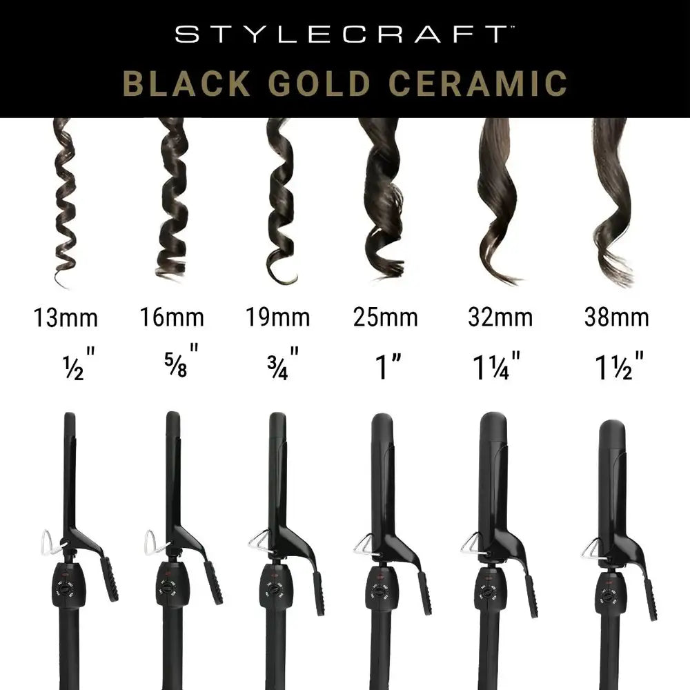 Stylecraft Black Gold Curling Iron